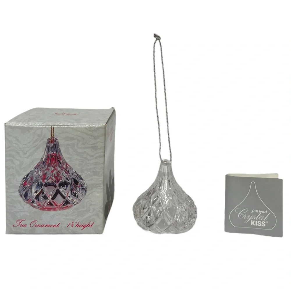 Crystal Kiss Made In Germany Ornament Hershey Kiss Full Lead Jonal Crystals
